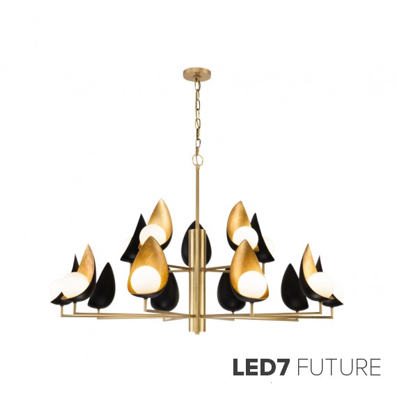 Ritz - WaterLilly Round Double Chandelier